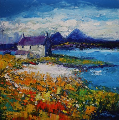 Autumnlight Port Nan Gallan Isle of Danna 24x24